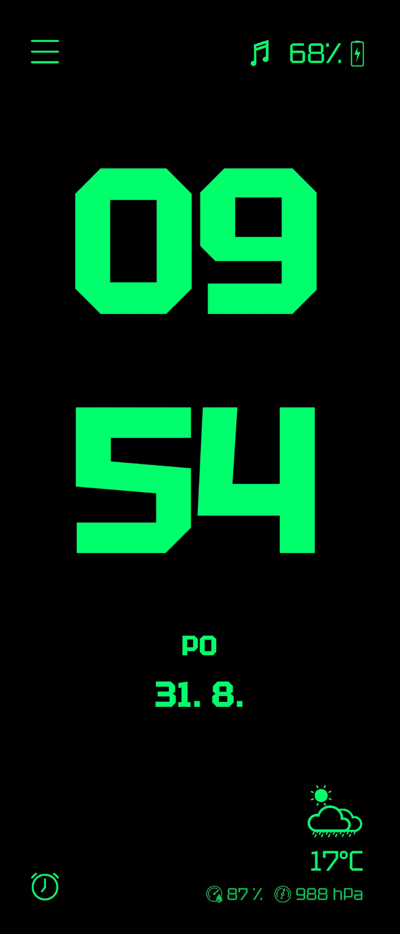 Styl Digitální v barvě Zelená